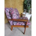 A FANTASTIC VINTAGE  WOODEN ARM CHAIR STUNNING PATIO FURNITURE RETRO CHIC