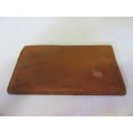 Vintage Light Brown Genuine Leather Wallet,Field Notes Cover,Leather, Document Wallet, genuine leath