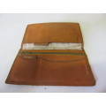 Vintage Light Brown Genuine Leather Wallet,Field Notes Cover,Leather, Document Wallet, genuine leath