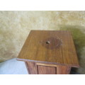 A GORGEOUS SOLLID WOOD STAND FOR A LARGE STATUE OR TURN IT AROUND FOR A PLANTER
