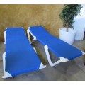 Two Lounger Tumbonas Balliu fabric: plastic, breathable, UV resistant and durable polyester