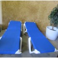 Two Lounger Tumbonas Balliu fabric: plastic, breathable, UV resistant and durable polyester
