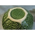 A fantastic Retro Portuguese Majolica Cabbage-Leaf Large Serving Bowl,