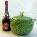 A fantastic Retro Portuguese Majolica Cabbage-Leaf Large Serving Bowl,