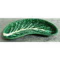 A fantastic Retro Portuguese Majolica Cabbage-Leaf  Serving Plate,