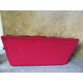 WOW THIS IS FANTASTIC RETRO TWO SEATER IN ORIGINAL VIBRANT RED FABRIC IN GOOD CONDITION