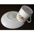 Vintage bone china demitasse two cup & saucer made by English china company Shelley,