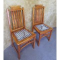 TWO GORGEOUS COTTAGE STYLE SOLLID WOOD RIEMPIE CHAIRS IN GOOD CONDITION BID PER EACH