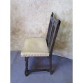 A SPECTACULAR EDWARDIAN STYLE OAK CHAIRS WITH FANTASTIC DETAIL IN STUNNING CONDITION!