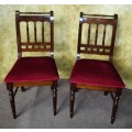 TWO GORGEOUS SOLLID WOOD DINING CHAIRS UPHOLSTERY IN GOOD CONDITION  BID PER EACH!!!