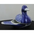 WOW A STUNNING GENUINE MING BLUE LARGE DUCK SERVING DISH A RARE FIND