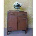 A FANTASTIC VINTAGE/ANTIQUE CUPBOARD  WITH TWO DOORS & TWO DRAWERS