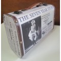 A MARVELOUS LITTLE SUITCASE WITH Marilyn Monroe NEWS PAPER PRINTS ON