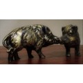 This is two unusual brass Bushpig. He is sturdy and quite heavy  - BID PER EACH