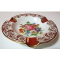 A STYLISH FINE PORCELAIN MADE FRANCE ASHTRAY/DISPLAY PLATE STUNNING VIBRANT COLORS