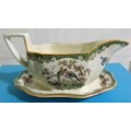 A Antique Spode Copeland Eden Pattern Pheasant Sauce Boat Made in England finest bone china. +/ 1913