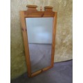 A MAGNIFICENT SOLLID WOOD LONG MIRROR WITH STUNNING DETAIL AT THE TOP