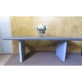 A VERY LARGE 8 SEATER CHALK PAINTED ENTERTAINMENT TABLE SURE IT WILL MAKE A STATEMENT