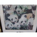 A LOVLEY VERY LARGE FRAMED PANDA PUZZEL PERFECT FOR A KIDS ROOM 70CM X 85CM 2CM