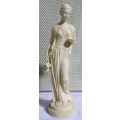 Vintage 1960's, Reproduction Santini Sculpture Made in Italy, Partial Nude Figurine Marble Composite