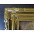 A VERY ELGANT GILDED STYLE FRAME IN GOOD CONDITION 20CM X 25CM X 2CM