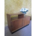 WOW A MARVELOUS VINTAGE CABINET WITH SLIDING DOORS FOR ALL YOUR LP'S/VINYLES