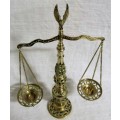 A 1950's Vintage Scales of Justice is a Mid Century Brass, perfect Decor for a Law Office or Judicia