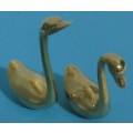 Vintage Brass Swans with lovely patina brings some metallic accent to a room BID PER EACH