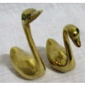 Vintage Brass Swans with lovely patina brings some metallic accent to a room BID PER EACH