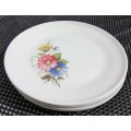 FOUR GORGEOUS PIONEER PORCELAIN SIDE PLATES DECORATED WITH BEAUTIFUL BRIGHT FLOWERS BID PER EACH