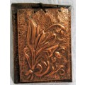 SOMETHING DIFFERENT DETAILED EMBOSSED COPPER NOTE BOOK - STUNNING