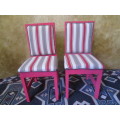 TWO DELIGHTFUL CHALK PAINTED SHABBY CHIC CHAIRS - BID PER EACH