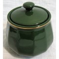 Beautiful Bistro Porcelain sugar bowl with a warmer stand in the green