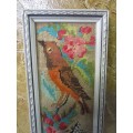 MOST BEAUTIFUL BIRD TAPESTRY THAT I EVER SAW STUNNING VINTAGE DECOR