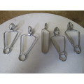 FIVE LOVLEY STAINLESS STEEL CONDIMENT OR ESCAPADES TONGS BID PER EACH