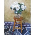 A LOVLEY SOLLID WOOD MILKING CHAIRS OR SIDE TABLE - WILL LOOK STUNNING IN A SHABBY CHIC TECNIQUE
