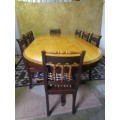 A MAGNIFICENT YELLOW WOOD & IMBUIA 8-SEATER BALL & CLAW DINING-ROOM SUITE IN FANTASTIC CONDITION!!!