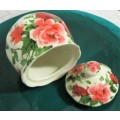 A STUNNING FLORAL VICTORIAN ROSE SUGAR BOWL BY WILLIAM JAMES -