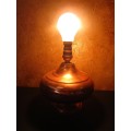 A MARVELOUS VINTAGE/ ANTIQUE COPPER TABLE LAMP TESTED AND WORKING