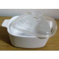 A VERY DESIRABLE & COLLECTABLE CORNING WARE WITH A LID TO ADD TO YOUR COLLECTION