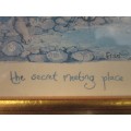 A GORGEOUS MYSTICAL WATER COLOR OF THE SECRET MEETING PLACE BY FRAN