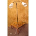 A RARE FIND - A MARVELOUS RETRO CORNER LAMP AND TABLE IN ONE - STUNNING RETRO CHIC