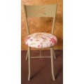 A GORGEOUS AND TRENDY CHALK PAINTED SINGLE CHAIR WITH BEAUTIFUL  UPHOLSTERY