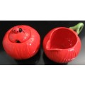 Make tea a real treat with this red Ladybird milk creamer & sugar bowl. This beautiful & classic