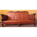 A MARVELOUS 3 SEATER SOLID IMBUIA COUCH
