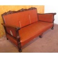 A MARVELOUS 3 SEATER SOLID IMBUIA COUCH