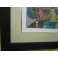 A STUNNING PETER SIBEKO WITH A DOUBLE SIGNATURE LOVE THE MIXED PASTEL COLORS
