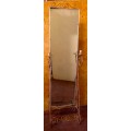 THIS IS STUNNING VINTAGE CHEVAL MIRROR WITH TWO CANDLE HOLDERS ON THE SIDE