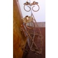 THIS IS STUNNING VINTAGE CHEVAL MIRROR WITH TWO CANDLE HOLDERS ON THE SIDE