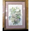 A GORGEOUS FRAMED WATER COLOR BY THELLY 1988 FOR THAT COTTAGE STYLE DECOR